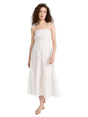 MINKPINK Sadie Brodery Maxi Sun Dress Size Small in Ivory Cottagecore Wedding